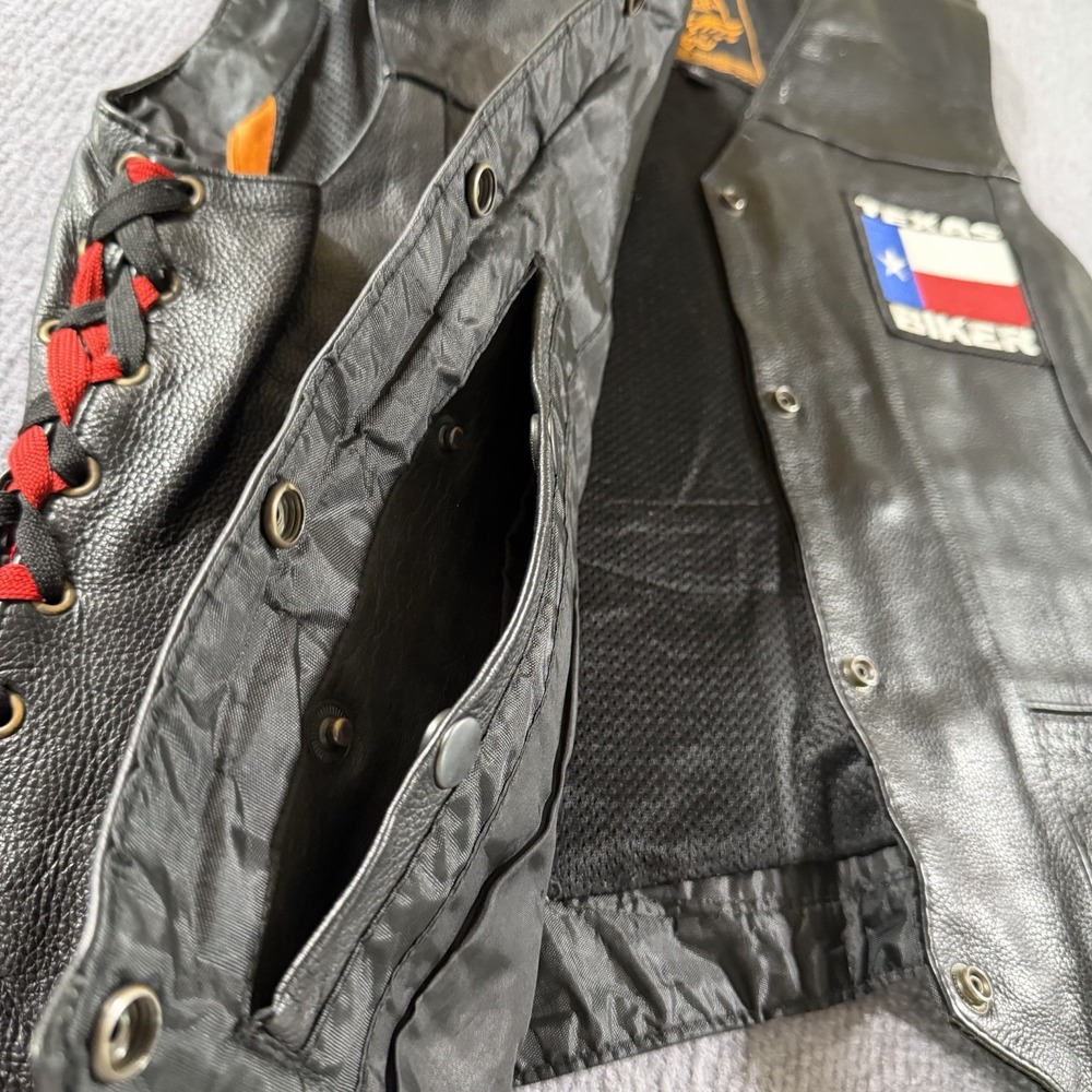 Milwaukee Leather Womens Black Naked Leather XL Lace Vest * - Picture 6 of 11